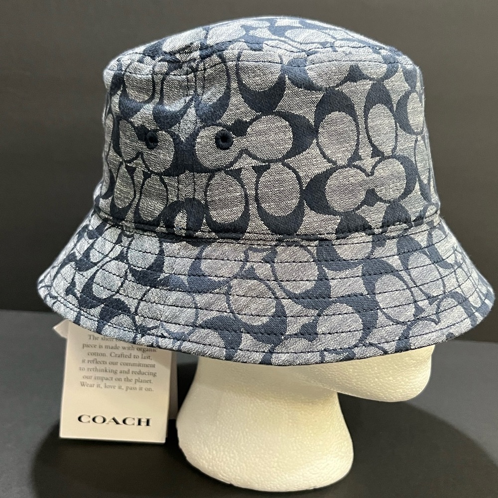 Coach Blue Patterned Men's Hat - Picture 8 of 10